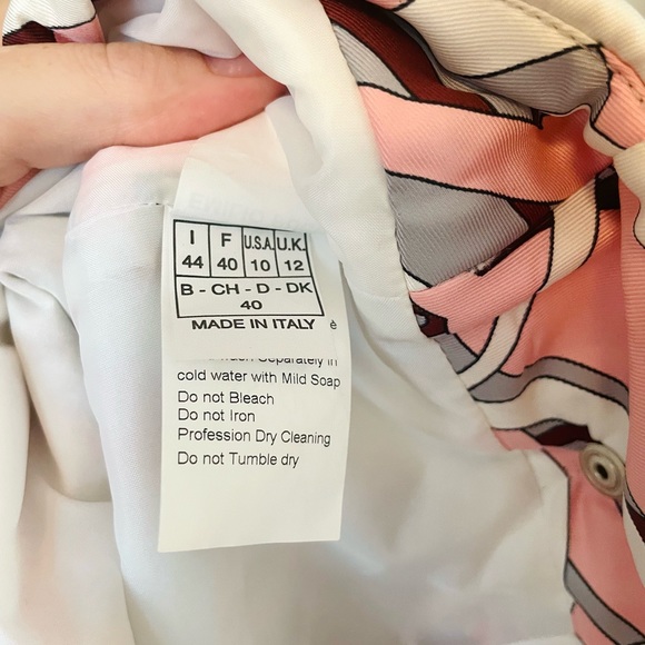 EMILIO PUCCI Colorful Pink LOGO Dress Mini Skirt RARE Style - Picture 6 of 8